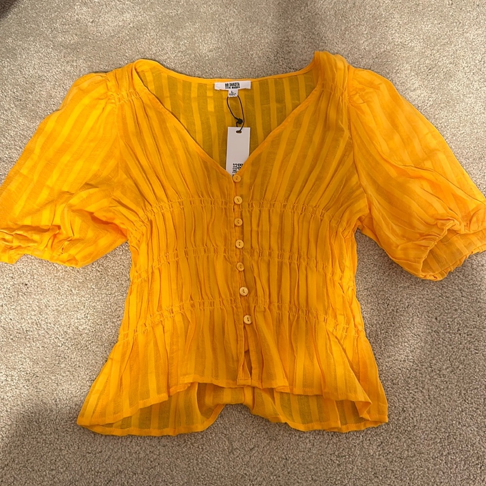 Striped Button-Up Blouse